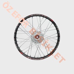 1.20 x 17 TELLİ JANT KOMPLE ÖN [DİSK FREN MODELİ] [SİYAH JANT - GRİ GÖBEK - KROM TEL] CG - 