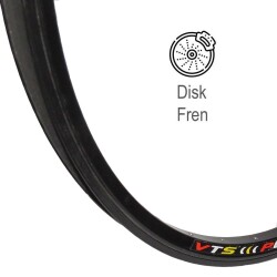 27,5 JANT ÇEMBER ÇİFT KAT SİYAH DİSKLİ 36 DELİK [ YERLİ ] - YERLİ