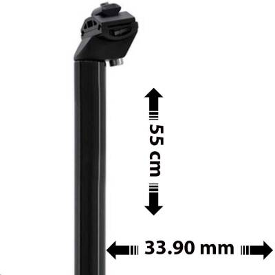 ALUMİNYUM KIZAKLI SELE BORUSU 33.9 GENİŞLİ - 55 CM UZUNLUK SİYAH - 1
