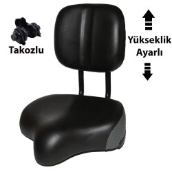 ARKALIKLI SELE SCOOTER BİSİKLET UYUMLU YÜKSEKLİK AYARLI TAKOZ VE YAY BAĞLANTILI - 
