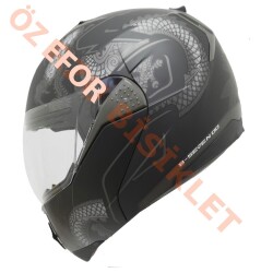BEON- ÇENE AÇILIR VİZÖRLÜ KASK [B700] [EJDERHA DESEN] [M] - 