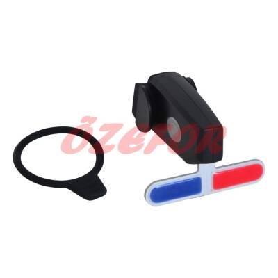 BİSİKLET ÇAKAR 5 FONKSİYONLU POLİS IŞIKLI [USB GİRİŞLİ] - 1