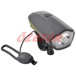 BİSİKLET KORNA - ÖN FAR [45 LUMEN] ALARM DÜĞMELİ ÇOK SESLİ [PİL DAHİL] 575J-B - RECTUS