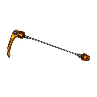 BİSİKLET ÖN GÖBEK MİLİ MANDALLI METAL SARI QUİCK RELEASE - 1