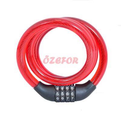 HALAT KİLİT DOLAMALI 12 X 80 CM 4LÜ DEĞİŞTİRİLEBİLİR ŞİFRELİ - 3