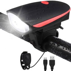 IŞIKLI BİSİKLET KORNASI ŞARJLI KZ-SL7588A - 