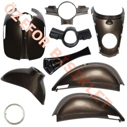 KAPORTA SET [BOYALI AKSAM] [KAHVERENGİ] - KUBA BLUEBERRY - 