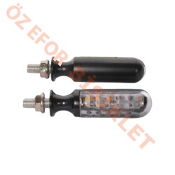 KAYAN LED SİNYAL [SARI IŞIK] [TAKIM] SİYAH [1013L-Y] - E BELGELİ - 