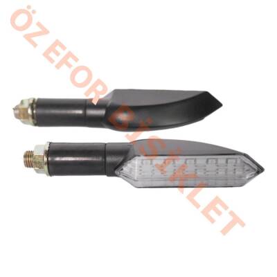 KAYAN LED SİNYAL [SARI IŞIK] [TAKIM] SİYAH [1037L-Y] - E BELGELİ - 1