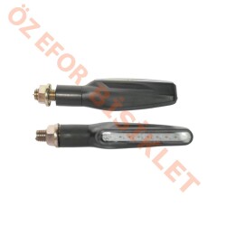 KAYAN LED SİNYAL [SARI IŞIK] [TAKIM] SİYAH [1040XL-Y] - E BELGELİ - 