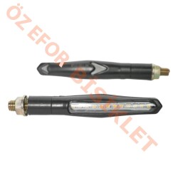KAYAN LED SİNYAL [SARI IŞIK] [TAKIM] SİYAH [1062L-Y] - E BELGELİ - 