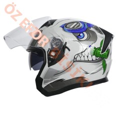KC-ÇENESİZ VİZÖRLÜ YAZLIK KASK [KC528-1] PANDA [M] E BELGELİ - 2