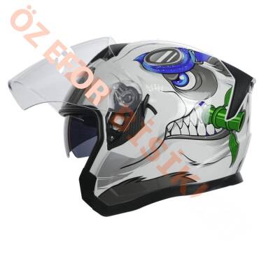 KC-ÇENESİZ VİZÖRLÜ YAZLIK KASK [KC528-1] PANDA [XXL] E BELGELİ - 2