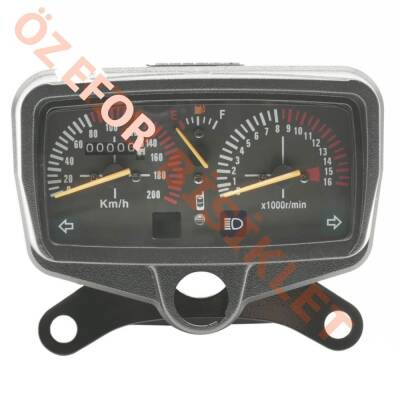 KİLOMETRE SAATİ CG [DEVİR SAATİ TELLİ] [200 KM] [16 BİN DEVİR] BENZİN VE VİTES GÖSTERGELİ - 1