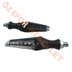 KL022 - SİNYAL 2 FONKSİYONLU [SARI LED SİNYAL - MAVİ PARK] [TAKIM] - E BELGELİ - 