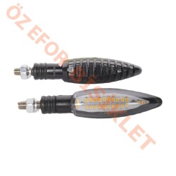 LED SİNYAL [SARI IŞIK] [TAKIM] SİYAH [1011] - E BELGELİ - 