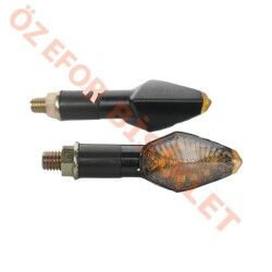 LED SİNYAL [SARI IŞIK] [TAKIM] SİYAH [1038] - E BELGELİ - 