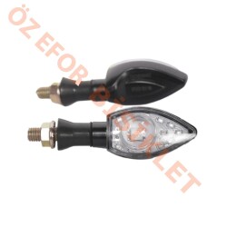 LED SİNYAL [SARI IŞIK] [TAKIM] SİYAH [1061] - E BELGELİ - 