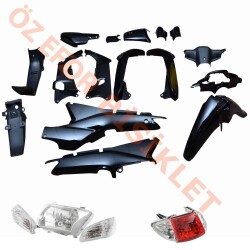 LIFAN KAPORTA SET [SİYAH] [FAR+STOP DAHİL] CUB - 