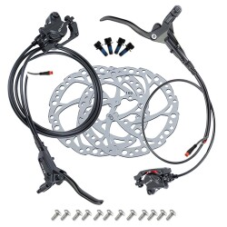 LOGAN ELEKTRİKLİ BİSİKLET UYUMLU HİDROLİK FREN SETİ SENSÖR BAĞLANTILI 2 PİNLİ 100 - 200 CM KABLO 160MM ROTOR HD-E500 - 