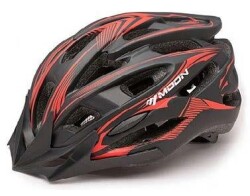 MOON IŞIKLI AYARLI BİSİKLET KASKI SİYAH KIRMIZI SİYAH LARGE MV88 - MOON