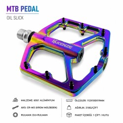 MTB CNC ALÜMİNYUM PLATFORM PEDAL - CR-MO MİL - DU+RULMAN - OİL SLİCK - 