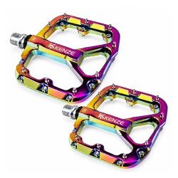 MTB PEDAL, 6061 ALUMINIUM,CNC,, DU+BEARING, 115X105X20MM, 364G/PRS, 1PR/BOX, OIL SLICK - 
