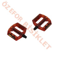 MTB PEDAL BİLYALI [ŞEFFAF] [110MM-100MM] - KIRMIZI - 
