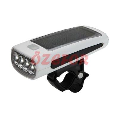 ÖN FAR 4 LED Lİ - USB GİRİŞLİ - GÜNEŞ ENERJİLİ [ŞARJ EDİLEBİLİR PİL DAHİL] JY-377 - 1