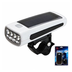 ÖN FAR 4 LED Lİ - USB GİRİŞLİ - GÜNEŞ ENERJİLİ [ŞARJ EDİLEBİLİR PİL DAHİL] JY-377 - 