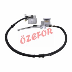 ÖN FREN MERKEZİ ALT-ÜST KOMPLE [FREN KOLU KROM] GRİ CG - 