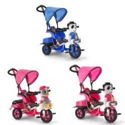 PANDA ÜÇ TEKERLEKLİ BİSİKLET KIRMIZI - MAVİ - PEMBE [ YERLİ ] - 