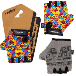 RAPTOR ÇOCUK BİSİKLET ELDİVENİ SİLİKON JELLİ - NEON FACE - M - 