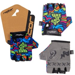 RAPTOR ÇOCUK BİSİKLET ELDİVENİ SİLİKON JELLİ - TAKE İT EASY - M - 