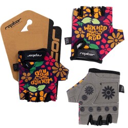 RAPTOR ÇOCUK BİSİKLET ELDİVENİ SİLİKON JELLİ - WORK HARD - M - 