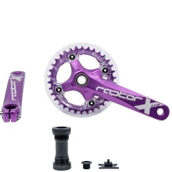 RAPTOR HOLLOWTECH MUHAFAZALI TEKLİ AYNAKOL 34T - 170MM ( GÖBEK DAHİL ) MOR - RAPTOR