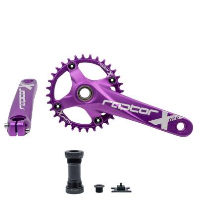 RAPTOR HOLLOWTECH TEKLİ AYNAKOL 32T - 170MM ( GÖBEK DAHİL ) MOR - 1