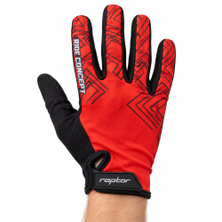 RAPTOR MATRIX Uzun Parmak Eldiven (Comfort-Gel) - Nitro Red - XS - 