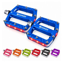 ŞARJLI IŞIKLI CNC ALUMİNYUM CNC PEDAL - DU+MİL - 111x103x29mm 540 Gram - 