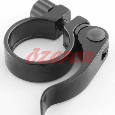 SELE BORUSU KELEPÇESİ MANDALLI SİYAH 31,8MM ( 27,2 SELE BORUSU UYUMLU ) - 1