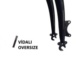 28 DÜZ TAIWAN METAL SİYAH OVERSIZE VİDALI DİSKLİ MAŞA - 