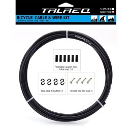 TRLREQ FREN TEL KABLO SETİ MTB ROAD 5MM - 2 Metre Kablo / 2 x MTB-ROAD Tel / 6 x Kapsül / 4 x Kanca / 4 x Tel Ucu - 3