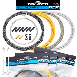 TRLREQ ÖRGÜLÜ FREN KABLO TEL SETİ - 2 Metre Kablo / 2 x Tel / 6 x Kablo Kapsül / 2 x Tel Ucu / 2 x Kanca - 1