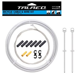 TRLREQ ÖRGÜLÜ VİTES KABLO TEL SETİ - 2 Metre Kablo / 2 x Tel / 6 x Kablo Kapsül / 2 x Tel Ucu / 2 x Kanca - 2