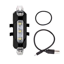 USB ŞARJLI BEYAZ IŞIKLI ÖN ARKA FLAŞÖR DC-918 - 