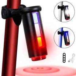 USB ŞARJLI 360 DERECE ARKA KIRMIZI MAVİ BEYAZ LEDLİ KIRMIZI YER IŞIKLI - 