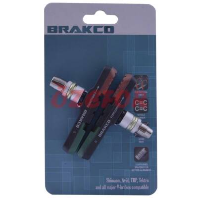 V BRAKE FREN PABUCU - ASİMETRİK - 3 RENKLİ [72 MM] BRAKCO TAIWAN - 1