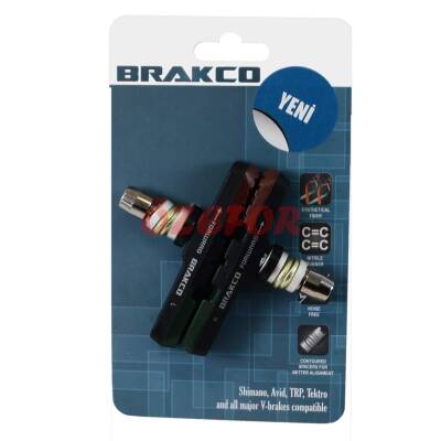 V BRAKE FREN PABUCU - ASİMETRİK - 3 RENKLİ [72 MM] BRAKCO TAIWAN - 3
