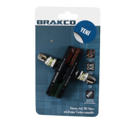 V BRAKE FREN PABUCU - ASİMETRİK - 3 RENKLİ [72 MM] BRAKCO TAIWAN - 