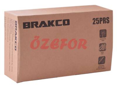 V BRAKE FREN PABUCU - ASİMETRİK [72 MM] [KUTU / 25 ÇİFT] BRAKCO TAIWAN - 1
